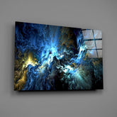 Cosmic Blue Glass Wall Art.